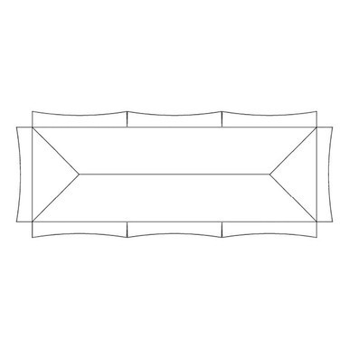 Celina Tent 10' x 30' Master Frame Tent, 1 Piece, 16 oz. Ratchet Top Replacement, technical illustration of the tent frame with roof structure.