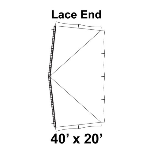 40' x 20' Master Frame Tent Top, Lace End