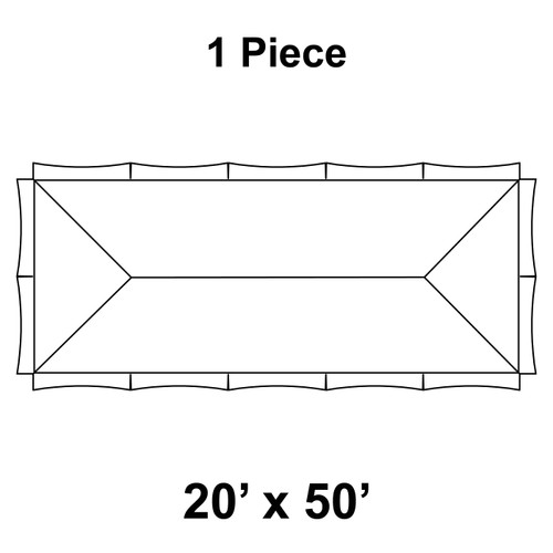 20' x 50' Master Frame Tent, 1 Piece, 16 oz. Ratchet Top