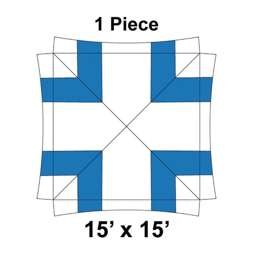 15' x 15' Master Frame Tent, 1 Piece, 16 oz. Ratchet Top