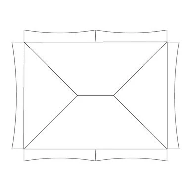 Celina Tent 15' x 20' Master Frame Tent, 1 Piece, 16 oz. Ratchet Top, overview of the frame structure and fabric layout for a large outdoor event tent.