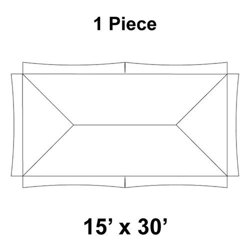 15' x 30' Master Frame Tent, 1 Piece, 16 oz. Ratchet Top