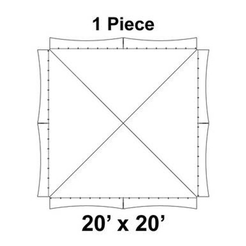 20' x 20' Master High Peak Frame Tent, 1 Piece, 16 oz. Ratchet Top 20' x 20' Master High Peak Frame Tent, 1 Piece, 16 oz. Ratchet Top