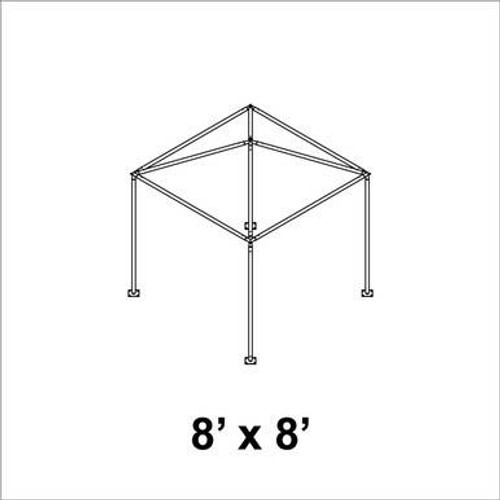 8' x 8' Classic Frame Aluminum Single Tube 8' Pole and Fitting Kit 8' x 8' Classic Frame Aluminum Single Tube 8' Pole and Fitting Kit