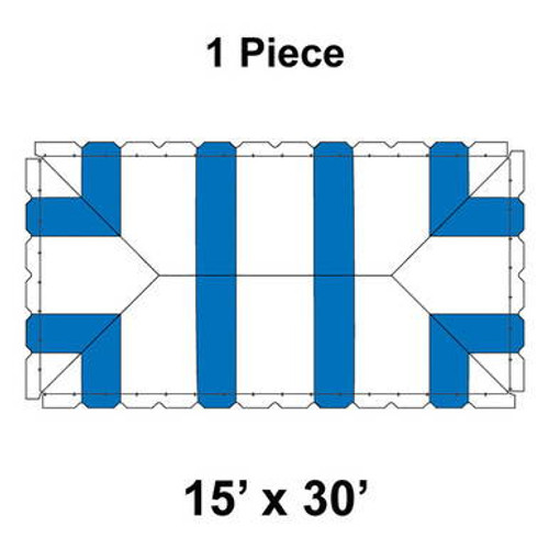 15' x 30' Classic Pole Tent, 1 Piece, 16 oz. Ratchet Top Replacement 15' x 30' Classic Pole Tent, 1 Piece, 16 oz. Ratchet Top Replacement
