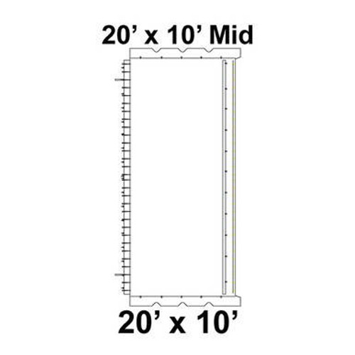 20' x 10' Classic Pole Tent Top, Mid Section 20' x 10' Classic Pole Tent Top, Mid Section
