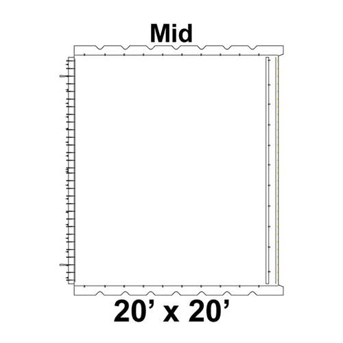 20' x 20' Classic Pole Tent Top, Mid Section 20' x 20' Classic Pole Tent Top, Mid Section