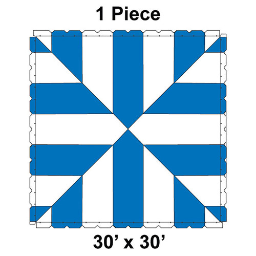 30' x 30' Classic Pole Tent, 1 Piece, 16 oz. Ratchet Top 30' x 30' Classic Pole Tent, 1 Piece, 16 oz. Ratchet Top