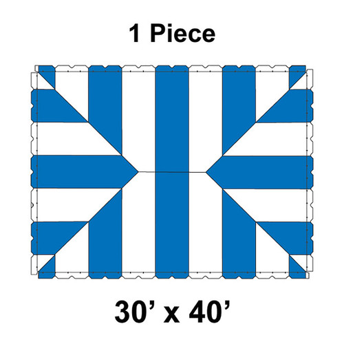 30' x 40' Classic Pole Tent, 1 Piece, 16 oz. Ratchet Top 30' x 40' Classic Pole Tent, 1 Piece, 16 oz. Ratchet Top