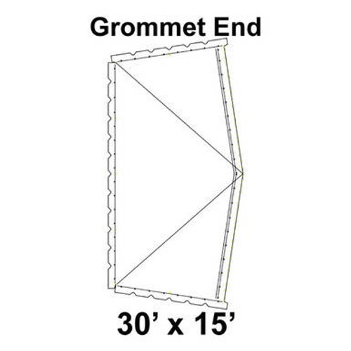 30' x 15' Classic Pole Tent Top, Grommet End 30' x 15' Classic Pole Tent Top, Grommet End