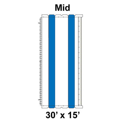 30' x 15' Classic Pole Tent Top, Mid Section