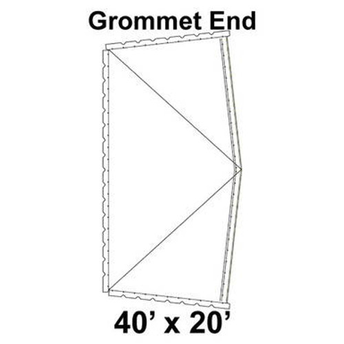 40' x 20' Classic Pole Tent Top, Grommet End 40' x 20' Classic Pole Tent Top, Grommet End