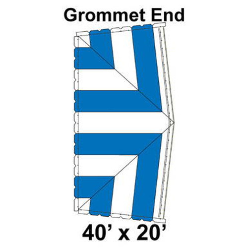 40' x 20' Classic Pole Tent Top, Grommet End 40' x 20' Classic Pole Tent Top, Grommet End