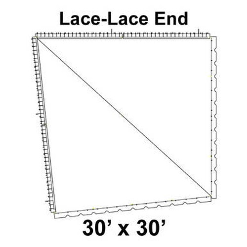 60' Classic Pole Tent Top, Lace-Lace End 60' Classic Pole Tent Top, Lace-Lace End