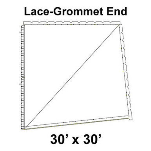 60' Classic Pole Tent Top, Lace-Grommet End 60' Classic Pole Tent Top, Lace-Grommet End