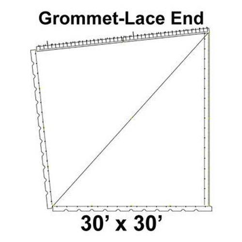 60' Classic Pole Tent Top, Grommet-Lace End 60' Classic Pole Tent Top, Grommet-Lace End