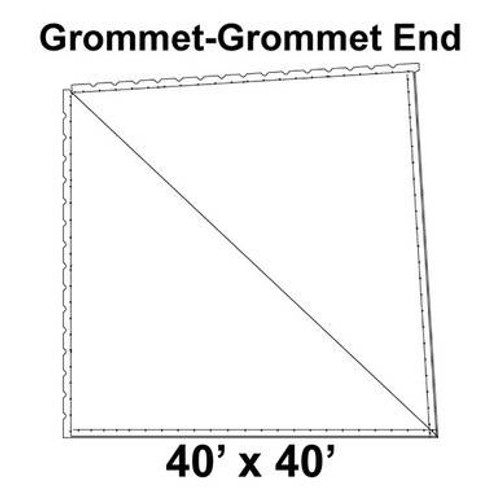 80' Classic Pole Tent Top, Grommet-Grommet End 80' Classic Pole Tent Top, Grommet-Grommet End