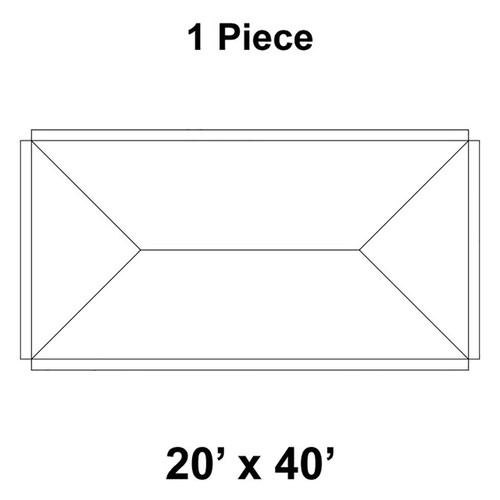 20' x 40' Premiere I Series High Peak Pole Tent, 1 Piece, 16 oz. Ratchet Top