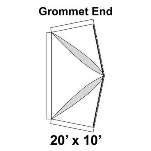 20' x 10' Premiere I Series High Peak Pole Tent Top, Grommet End 20' x 10' Premiere I Series High Peak Pole Tent Top, Grommet End
