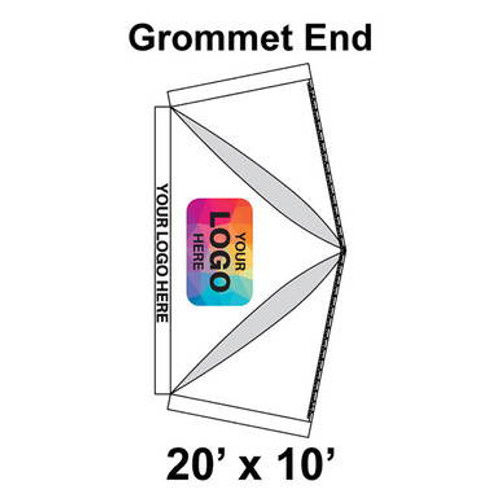 20' x 10' Premiere I Series High Peak Pole Tent Top, Grommet End 20' x 10' Premiere I Series High Peak Pole Tent Top, Grommet End
