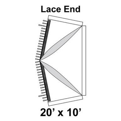 20' x 10' Premiere I Series High Peak Pole Tent Top, Lace End 20' x 10' Premiere I Series High Peak Pole Tent Top, Lace End