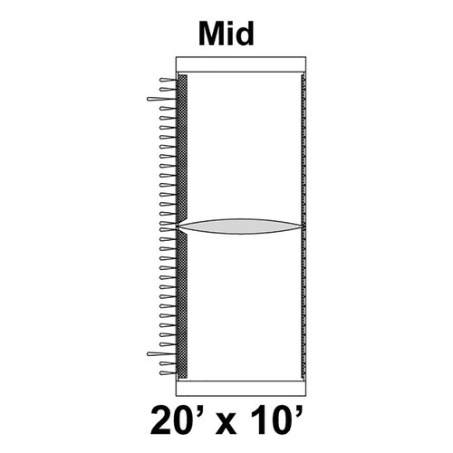 20' x 10' Premiere I Series High Peak Pole Tent Top, Mid Section