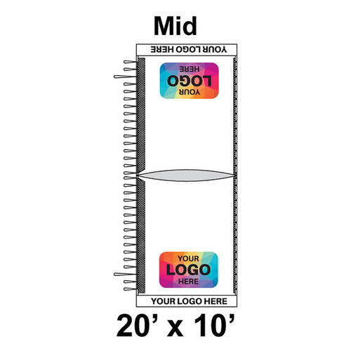 20' x 10' Premiere I Series High Peak Pole Tent Top, Mid Section