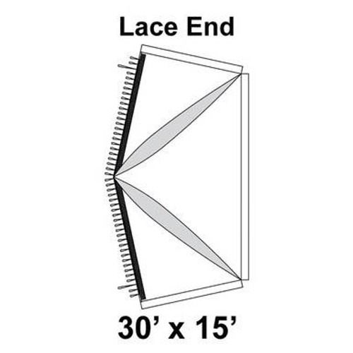 30' x 15' Premiere I Series High Peak Pole Tent Top, Lace End 30' x 15' Premiere I Series High Peak Pole Tent Top, Lace End