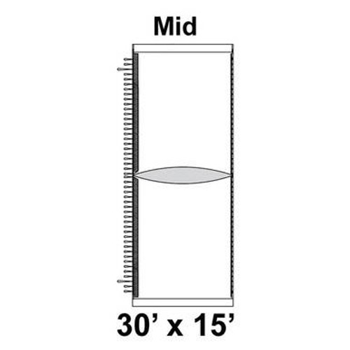 30' x 15' Premiere I Series High Peak Pole Tent Top, Mid Section 30' x 15' Premiere I Series High Peak Pole Tent Top, Mid Section
