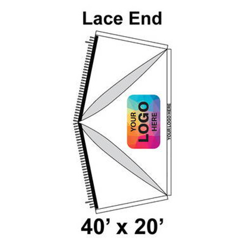 40' x 20' Premiere I Series High Peak Pole Tent Top, Lace End 40' x 20' Premiere I Series High Peak Pole Tent Top, Lace End