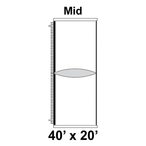 40' x 20' Premiere I Series High Peak Pole Tent Top, Mid Section