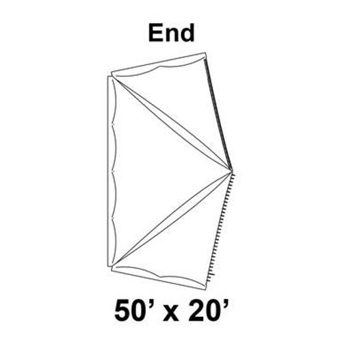 50' x 20' Premiere II Series High Peak Pole Tent Top, Ends 50' x 20' Premiere II Series High Peak Pole Tent Top, Ends