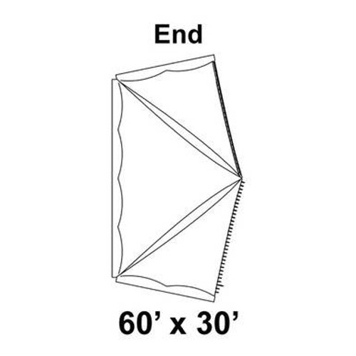60' x 30' Premiere II Series High Peak Pole Tent Top, Ends 60' x 30' Premiere II Series High Peak Pole Tent Top, Ends