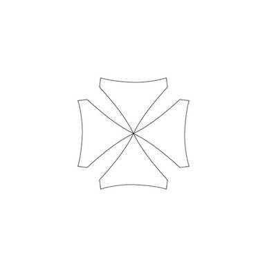 Celina Tent 10' x 10' Pinnacle Series High Peak Frame Tent, 1 Piece, 16 oz. Ratchet Top Replacement, line drawing of the tent's top replacement part.