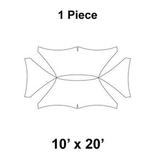 10' x 20' Pinnacle Series High Peak Frame Tent, 1 Piece, 16 oz. Ratchet Top Replacement 10' x 20' Pinnacle Series High Peak Frame Tent, 1 Piece, 16 oz. Ratchet Top Replacement