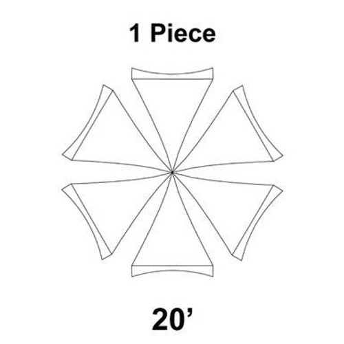 20' Pinnacle Series Hexagon High Peak Frame Tent , 1 Piece Top Only 20' Pinnacle Series Hexagon High Peak Frame Tent , 1 Piece Top Only