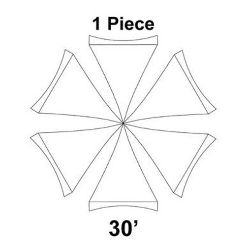 30' Pinnacle Series Hexagon High Peak Frame Tent , 1 Piece Top Only 30' Pinnacle Series Hexagon High Peak Frame Tent , 1 Piece Top Only