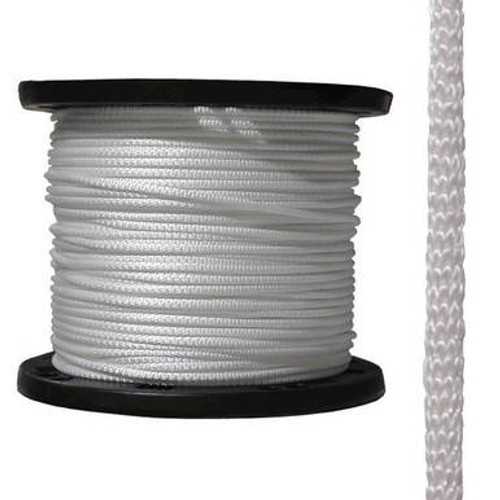 Rope, 7/32'' White, Polyester Sidewall Rope  1000' per spool, Econobraid #7 Rope, 7/32'' White, Polyester Sidewall Rope  1000' per spool, Econobraid #7