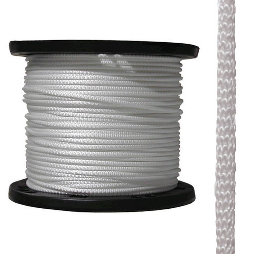 Rope, 7/32'' White, Polyester Sidewall Rope  1000' per spool, Econobraid #7