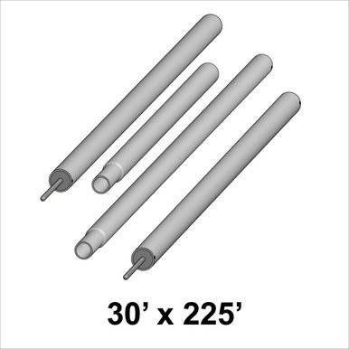 Celina Tent 30' x 225' Classic Series Pole Kit, image showing four long, cylindrical tent poles for assembly.
