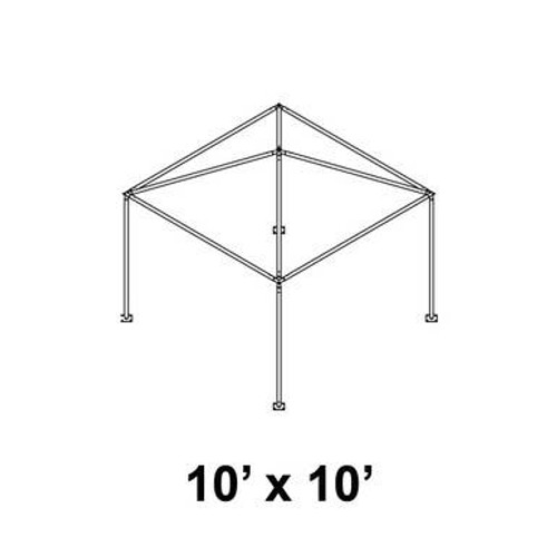 10' x 10' Classic Frame Aluminum Single Tube 10' Pole and Fitting Kit 10' x 10' Classic Frame Aluminum Single Tube 10' Pole and Fitting Kit