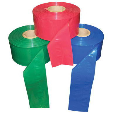 Disposable Pole Cover - White, rolls of colored pole covers in red, green, and blue for keeping poles clean and protected.
