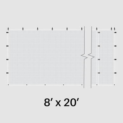 8' x 20' White Mesh Sidewall 8' x 20' White Mesh Sidewall
