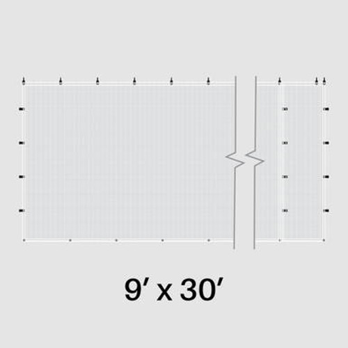 9' x 30' White Mesh Sidewall 9' x 30' White Mesh Sidewall