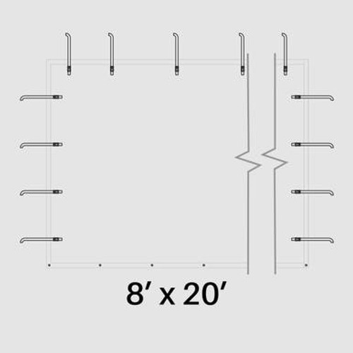 8' x 20' Clear Pinnacle Sidewall 8' x 20' Clear Pinnacle Sidewall