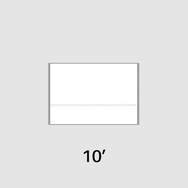 10' White Fast Shade Sidewall, plain white sidewall for shade structures