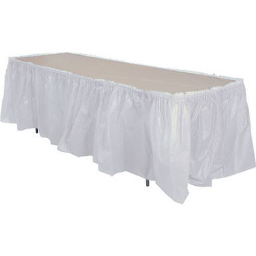 14' Plastic Skirt - White-product-main_image -product-main_image