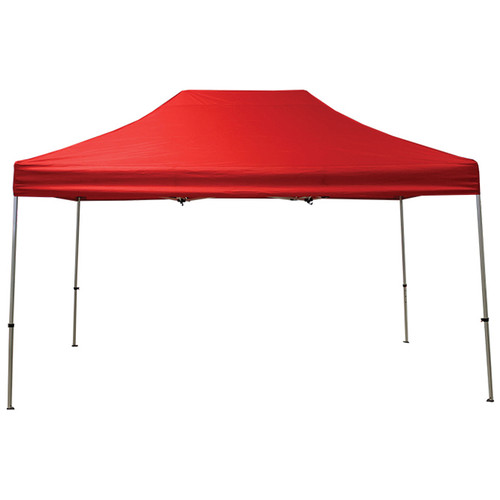 10' X 15' Fast Shade Instant Pop Up Canopy, Red Top, Steel Frame and Roller Bag