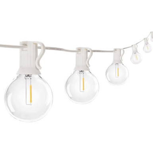25' White Bistro String Lights-product-main_image -product-main_image