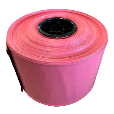 Disposable Pole Cover - Fuchsia/Pink, a large roll of vibrant fuchsia pink disposable pole covers on a black spool.